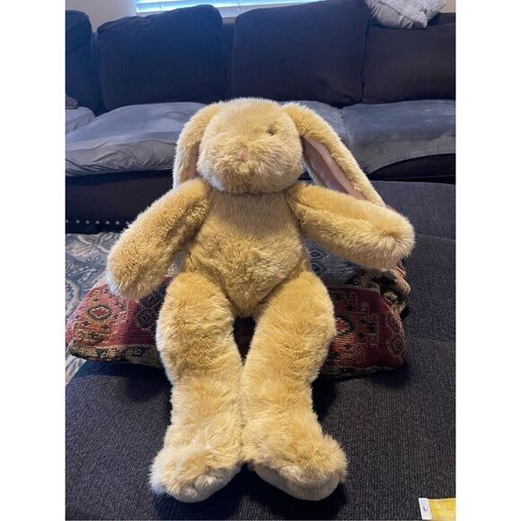 Stuffed With Hugs and Good Wishes Bunny Plush Toy Pink Robe Slippers Build a Bea - Picture 13 of 15